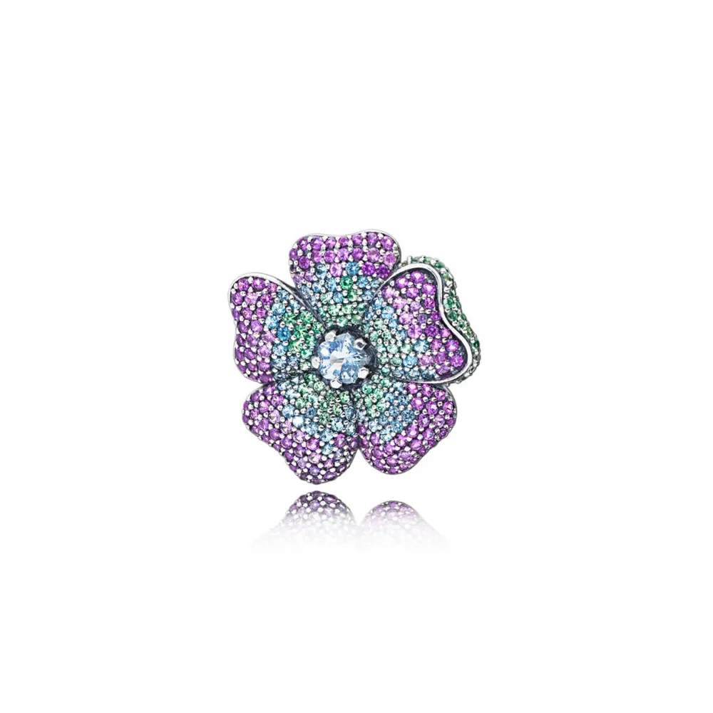 pandora obesek glorious bloom večbarvni cz 397081nrpmx