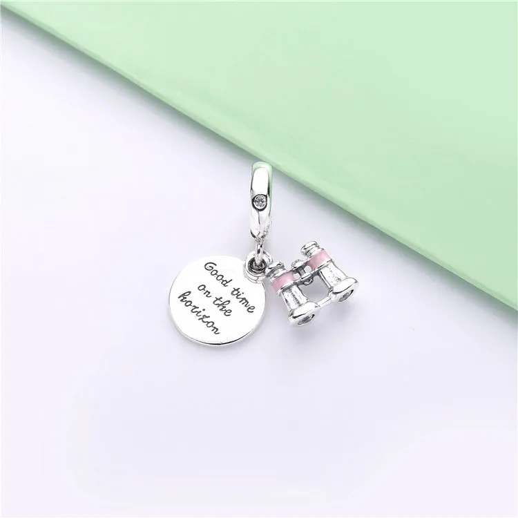 Daljnogled PANDORA Heart Charm Dangle - 798062CZ
