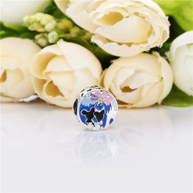 Obesek za ognjemet Mickey and Minnie Mouse by Pandora Jewelry - 7501057372417P