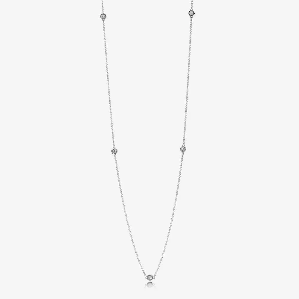 pandora dazzling dainty droplets ogrlica 590525cz