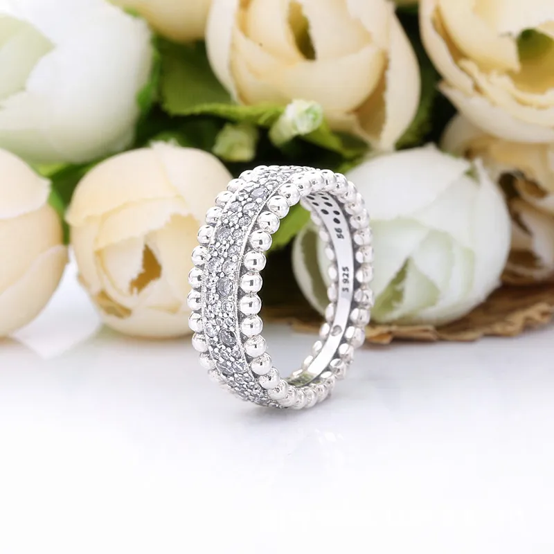 (slika za) PANDORA prstan s pavé iz perl - 198676C01 - Ogled 2