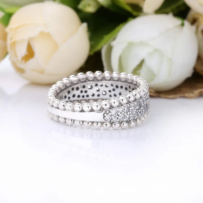 (slika za) PANDORA prstan s pavé iz perl - 198676C01 - Ogled 4