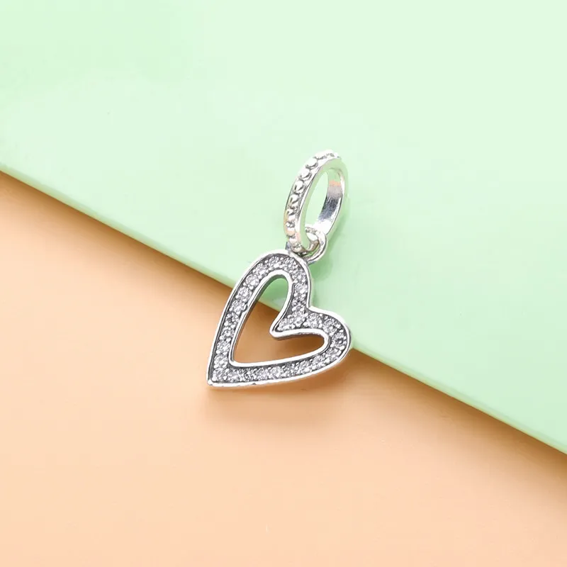 (slika za) PANDORA bleščeča ogrlica z obeskom v obliki srca - 398688C01 - Ogled 4