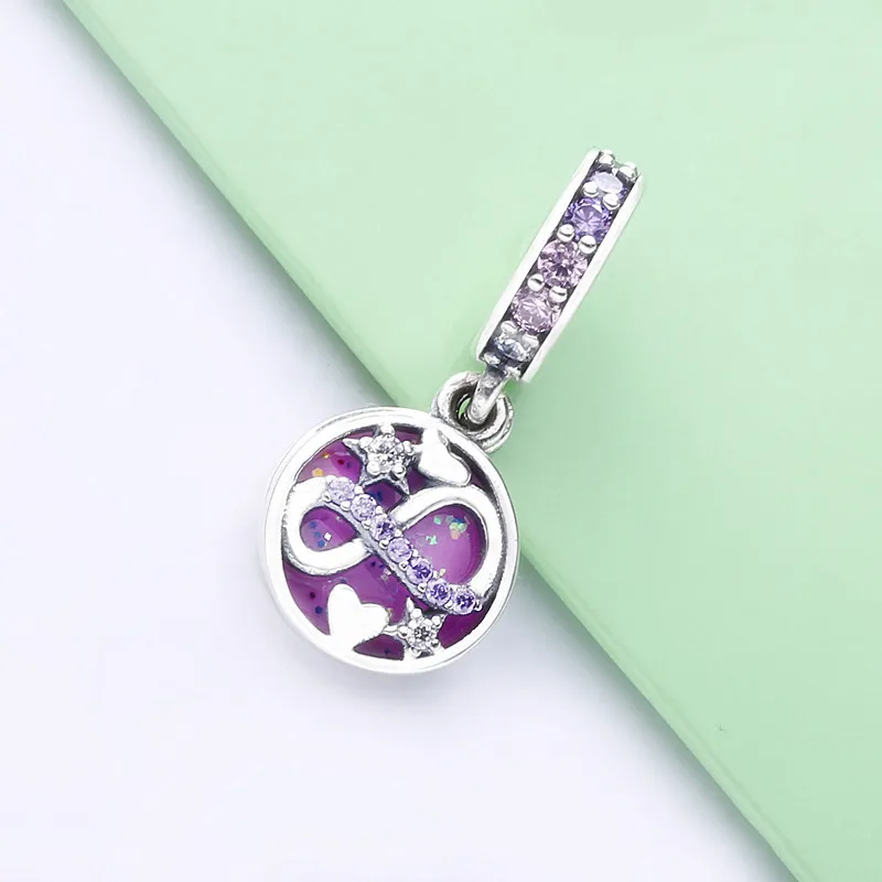 (slika za) PANDORA bleščeči viseči obesek Infinity Hearts & Stars - 798829C01 - Ogled 2