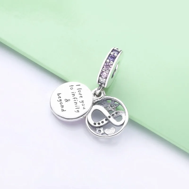 (slika za) PANDORA bleščeči viseči obesek Infinity Hearts & Stars - 798829C01 - Ogled 4