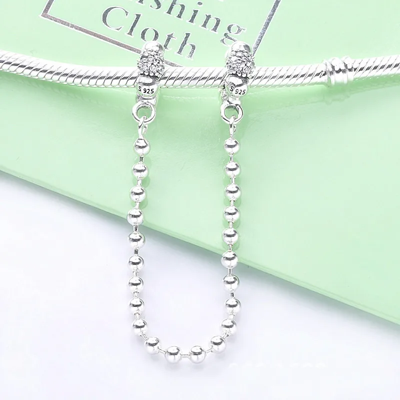 (slika za) PANDORA kroglice in obesek za varnostno verižico Pavé - 798680C01 - Ogled 3