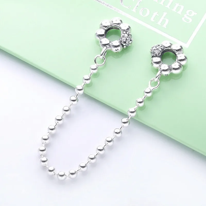 (slika za) PANDORA kroglice in obesek za varnostno verižico Pavé - 798680C01 - Ogled 4