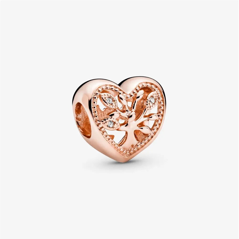 pandora obesek v obliki srčka družinskega drevesa openwork 788826c01