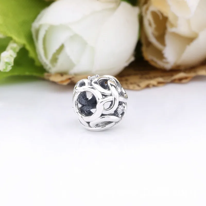 (slika za) PANDORA Openwork Woven Infinity Charm - 798824C01 - Ogled 4