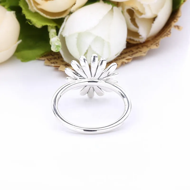 (slika za) PANDORA Pavé prstan z motivom marjetice - 198817C01 - Ogled 5