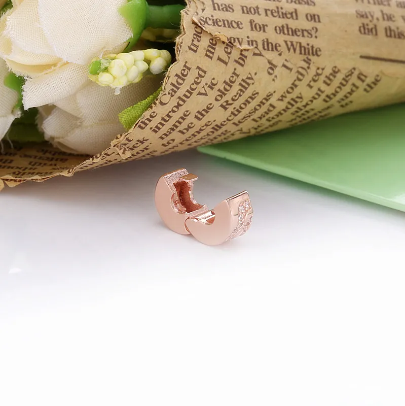 (slika za) PANDORA Roza obesek za sponke z distančnim vzorcem pahljače - 788153C01 - Ogled 5