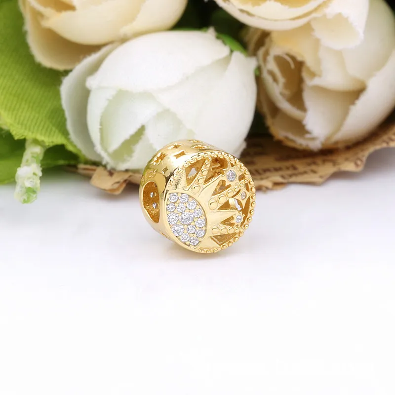 (slika za) PANDORA Shine Sun Openwork Charm - 768778C01 - Ogled 2