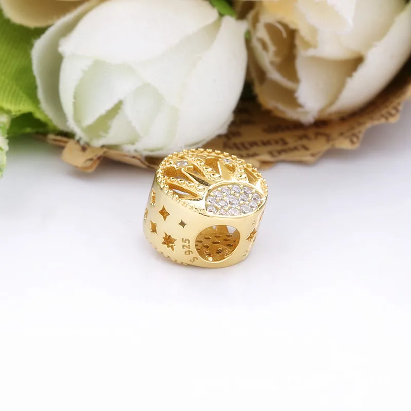 (slika za) PANDORA Shine Sun Openwork Charm - 768778C01 - Ogled 3