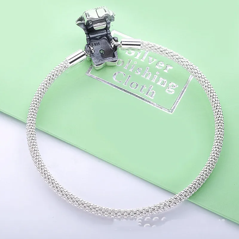 (slika za) Pandora svetla mrežasta zapestnica s snežinkami - 598616C01 - Ogled 3