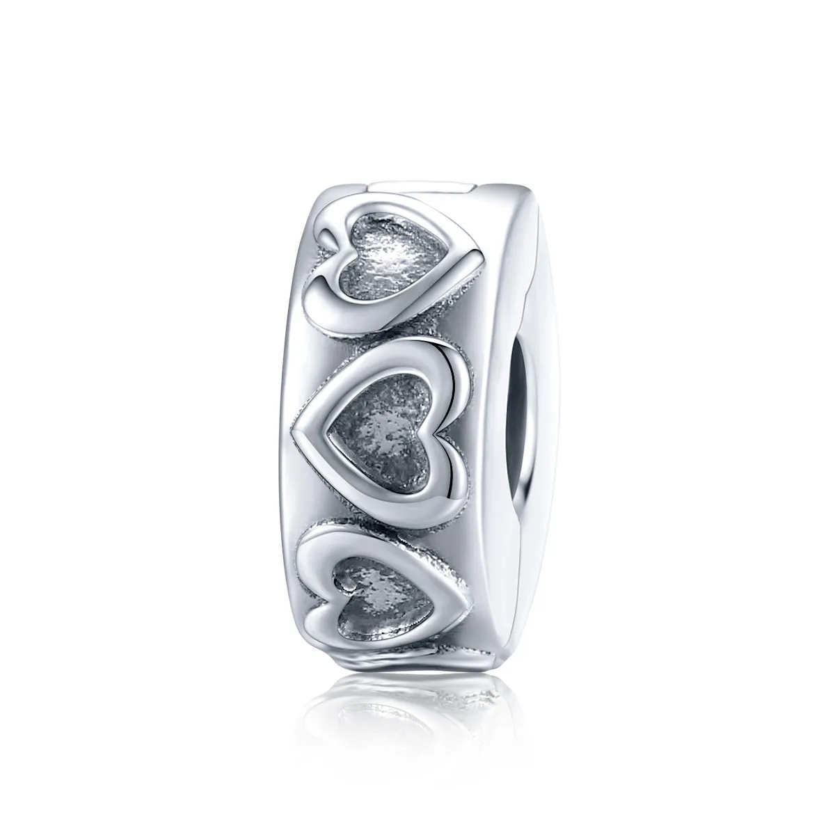 srebrna vintage reliefna sponka pandora style scc1557
