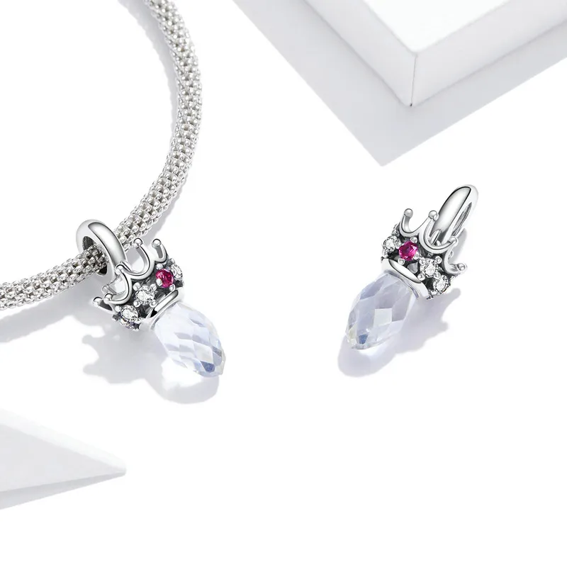 (slika za) Viseča srebrna krona v slogu Pandora - SCC1772 - Ogled 2