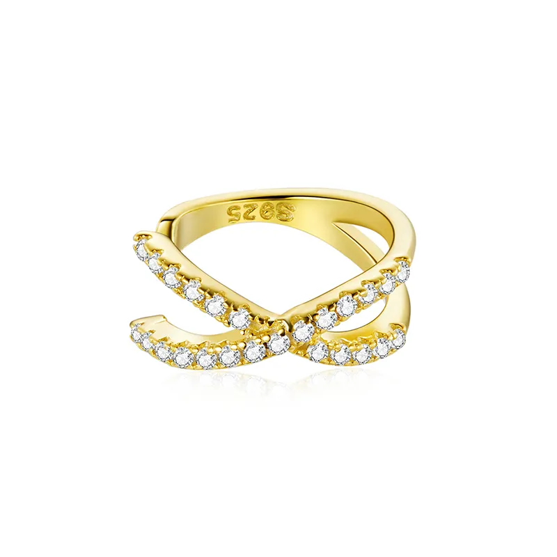pandora style 18ct pozlačena sponka za križno uho sce997 b