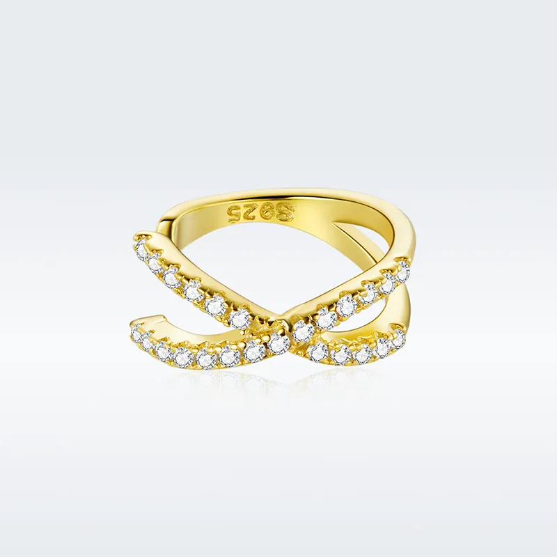 (slika za) Pandora Style 18ct pozlačena sponka za križno uho - SCE997-B - Ogled 3