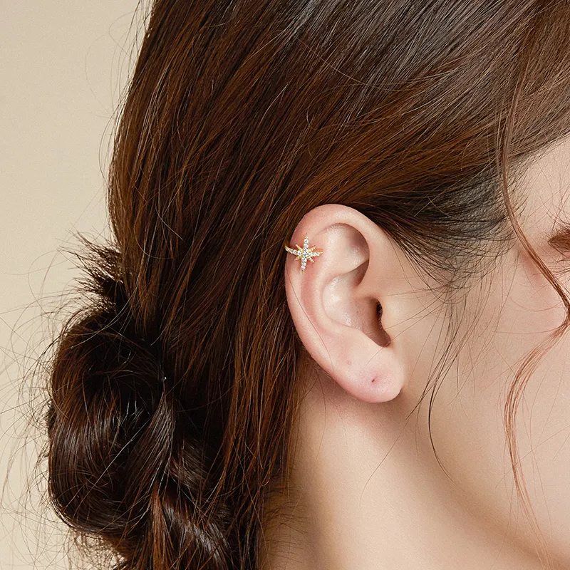 (slika za) Pandora Style 18ct pozlačena sponka za uho Polaris - SCE999-B - Ogled 2