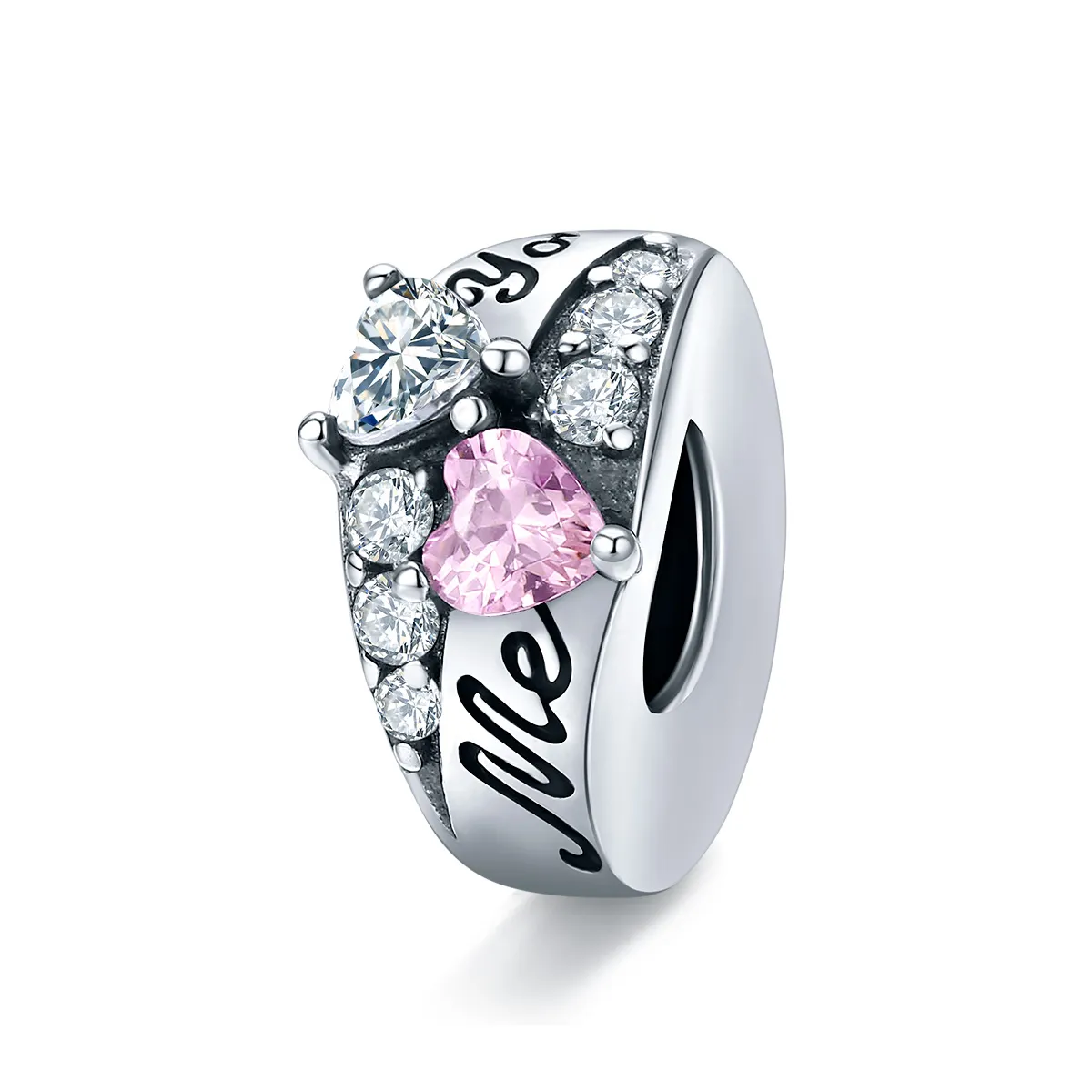 srebrni distančni obesek sweet heart style pandora bsc283