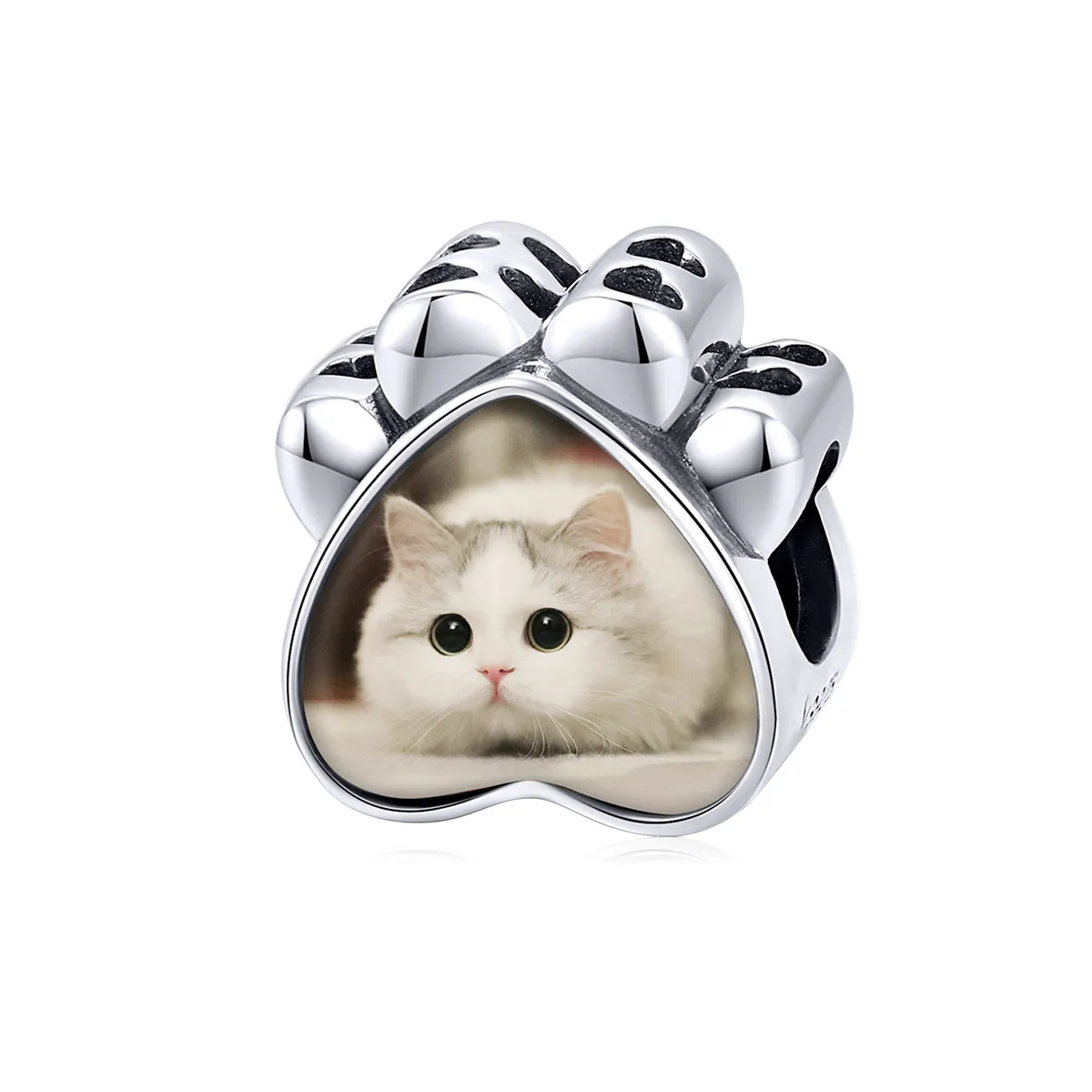 personaliziran fotografski obesek v slogu pandora cat paw scc1436
