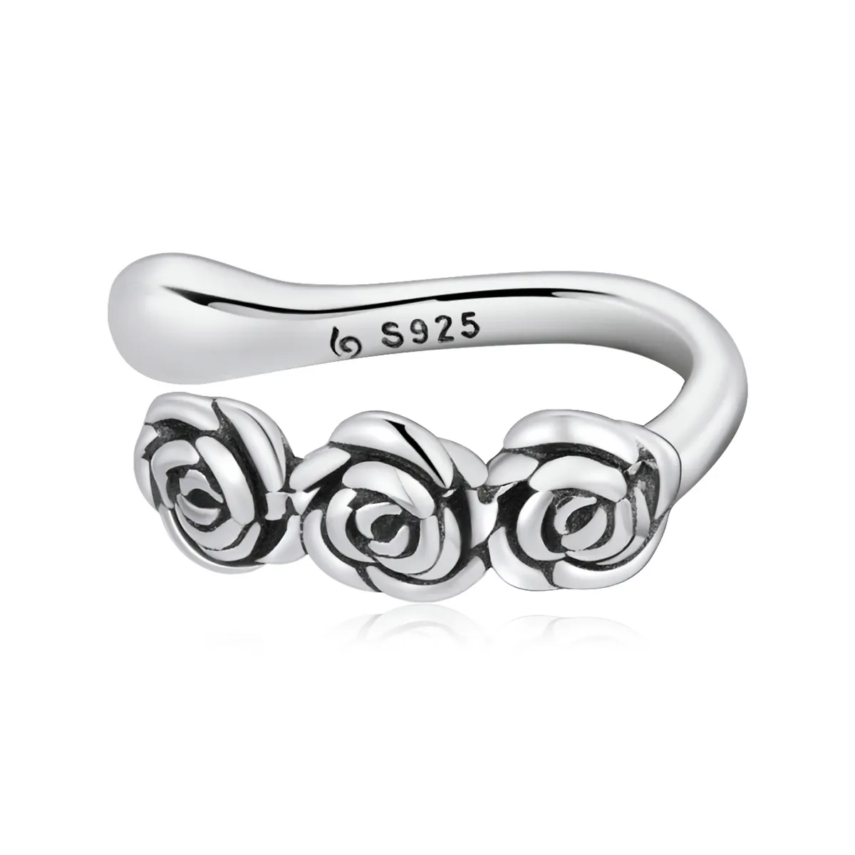 pandora style retro rose ear sponka bse582