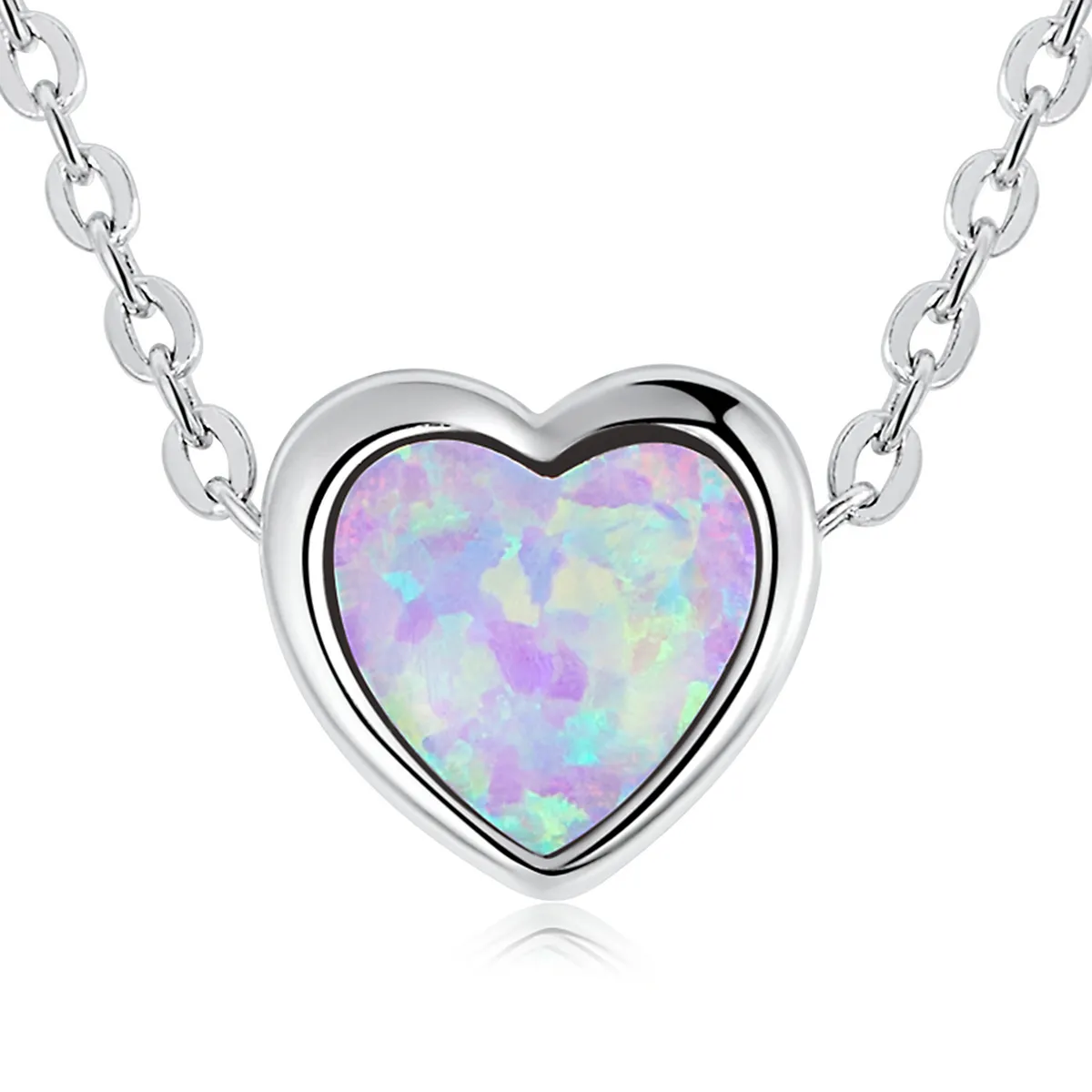 pandora style opal ljubezenska ogrlica scn471