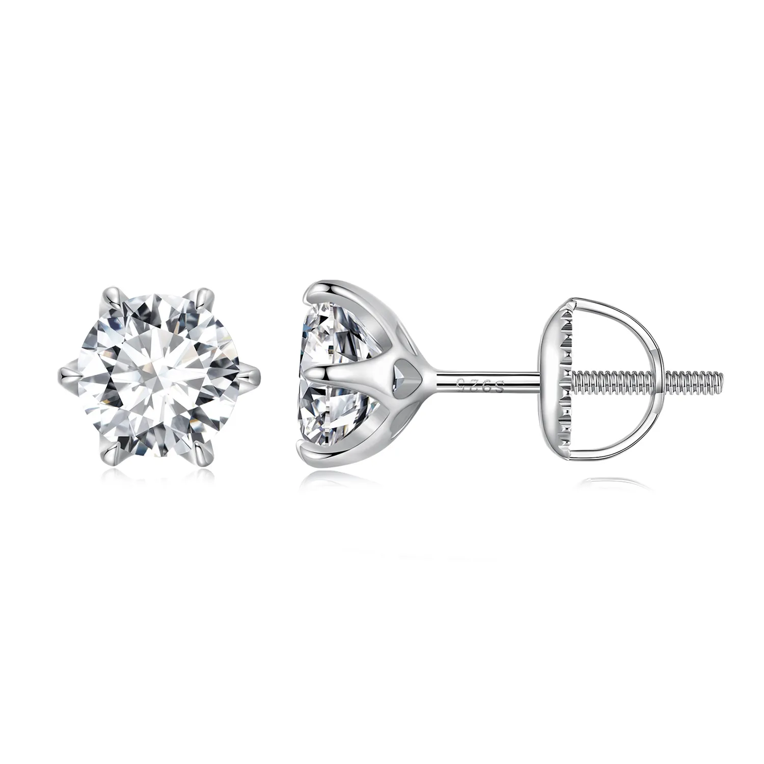 pandora style 1 karatni uhani iz moissanita mse021 s