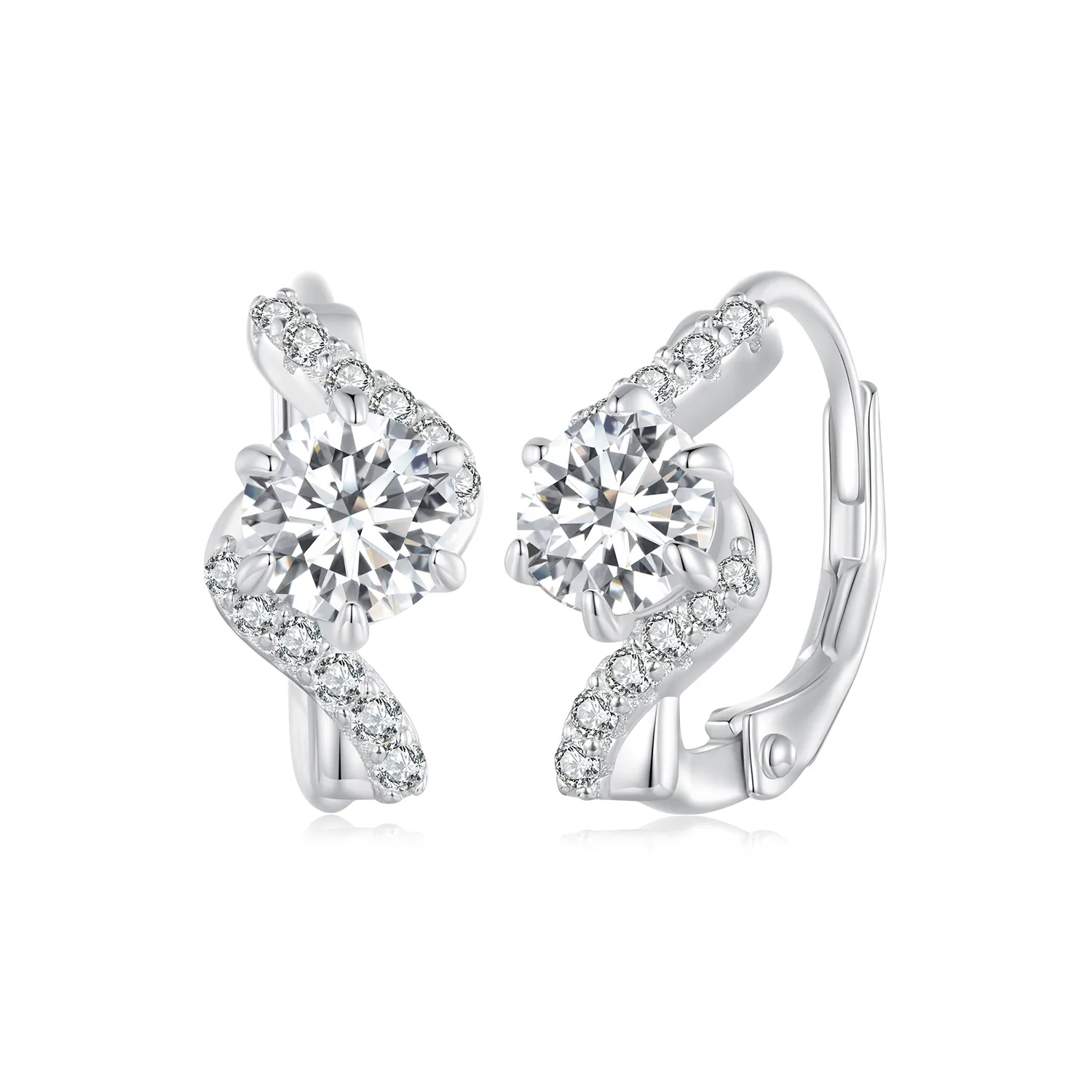 obročasti uhani pandora style 50 pointsmoissanite dva certifikata mse036