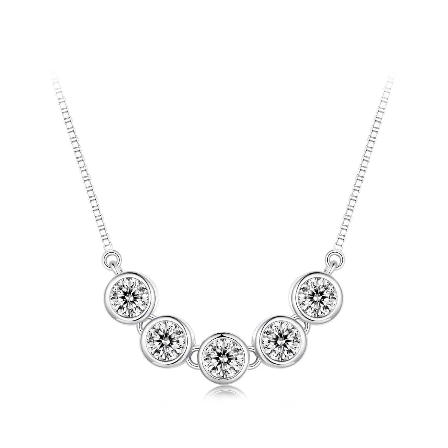 pandora style 03ct moissanite ogrlica en certifikat msn022