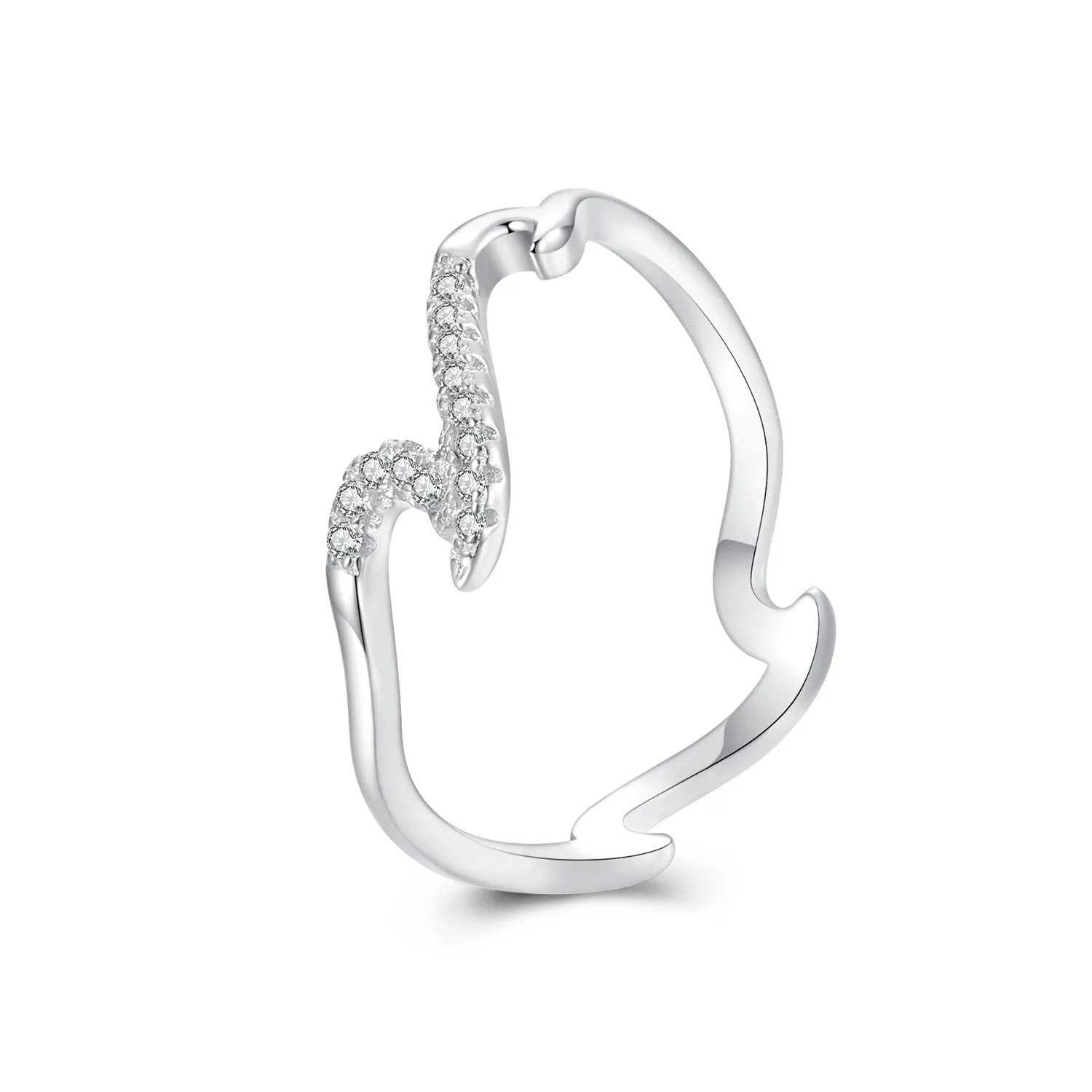 pandora stilski prstan z valovi bsr587