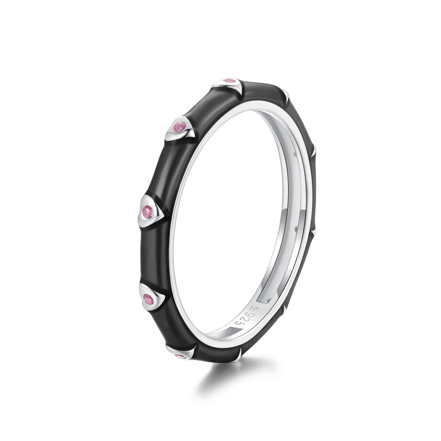 pandora style majhen ljubezenski enojni prstan scr1056 bk