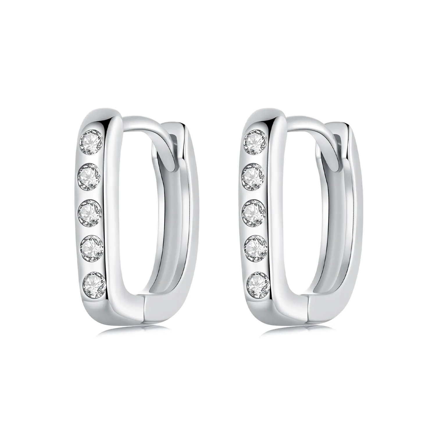 pandora style preprosti uhani v obliki črke d bse1084 wh