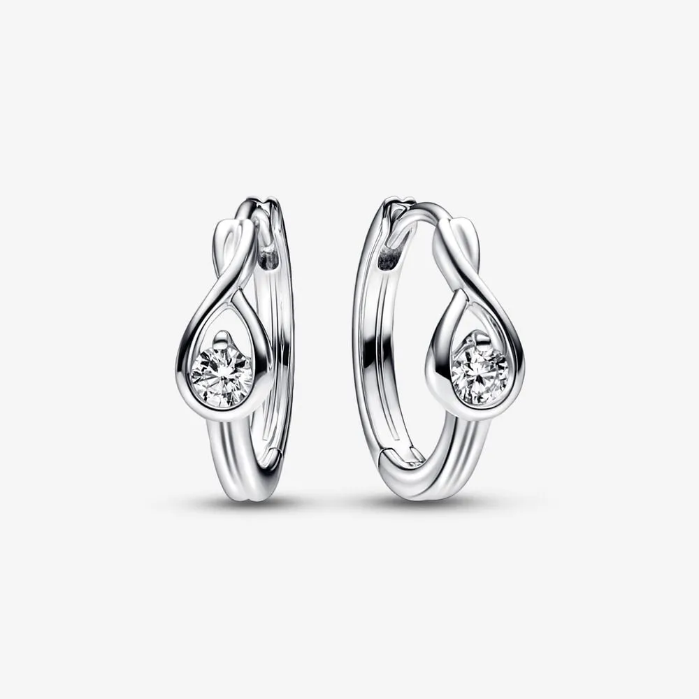 pandora infinite laboratorijsko pridelani diamantni obročasti uhani 020 karata tw šterling srebro 292412c01