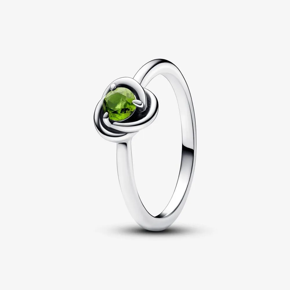 pandora prstan s krogom večnosti s peridotom 192993c08