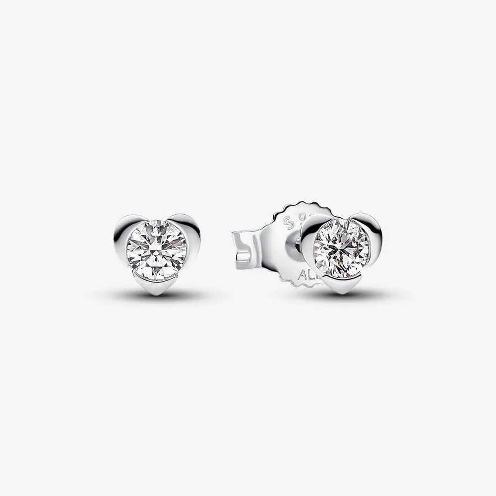 pandora talisman laboratorijsko vzgojeni diamantni srčni uhani 030 karata tw šterling srebro 293111c01