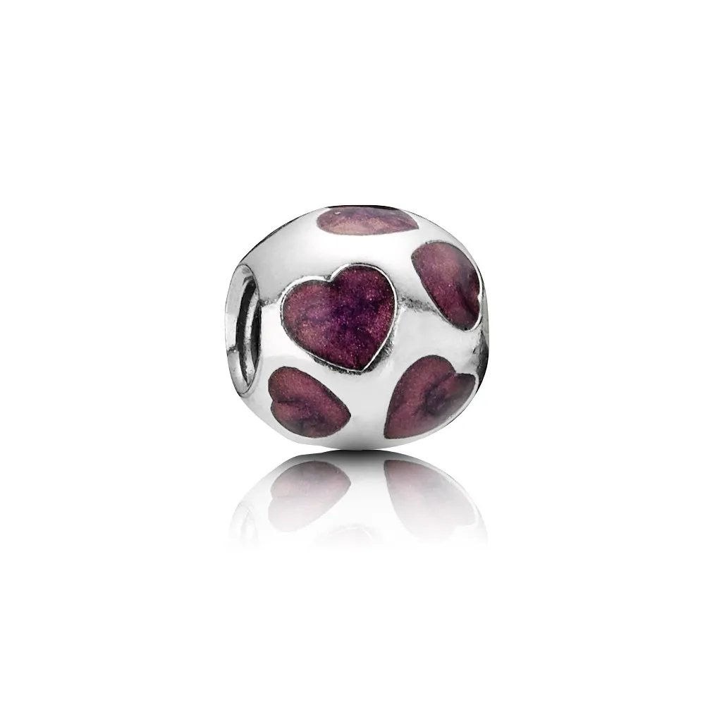 pandora love you charm vijoličen emajl 790543en21
