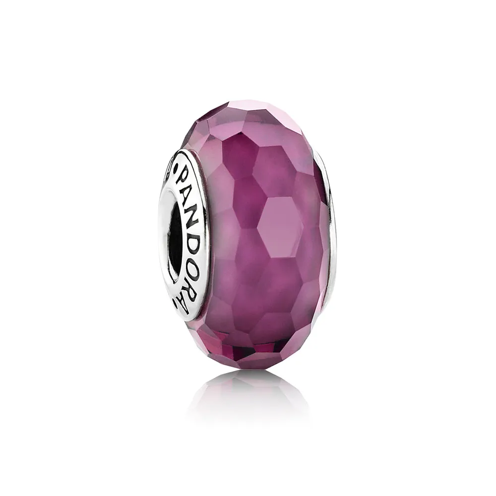 pandora murano perla z vijoličnimi fasetami 791071