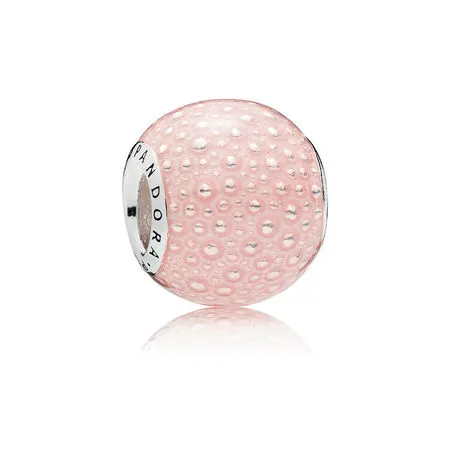 pandora pink enchantment charm prozoren roza emajl 797091en160