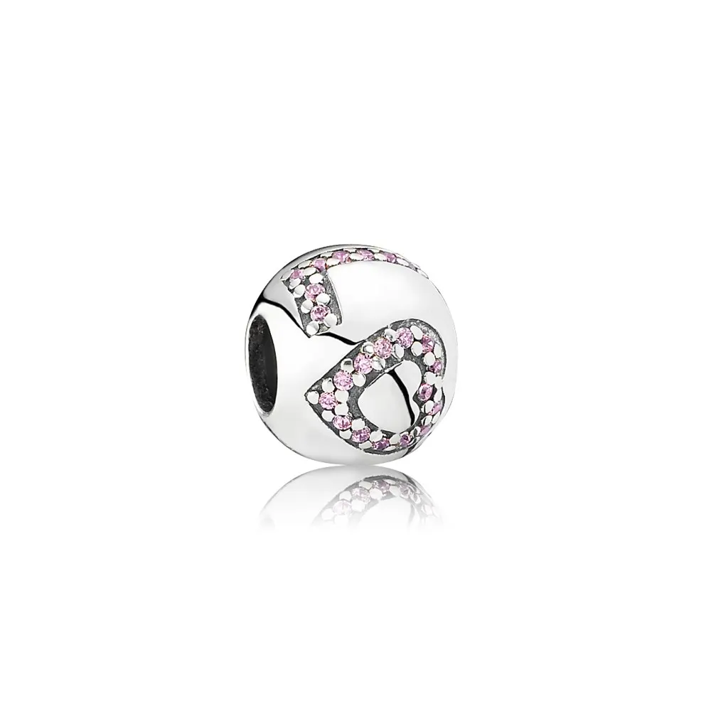 pandora surrounded by love charm roza cz 791196pcz