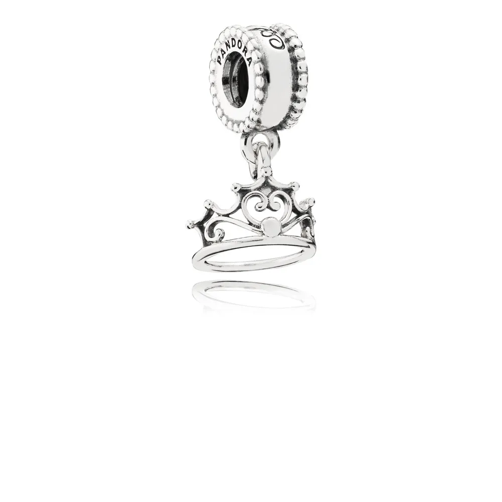 srebrna viseča tiara disney ariel pandora