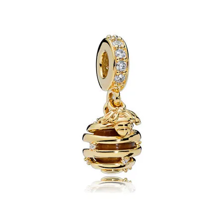 viseči obesek sweet as honey pandora shine tiger eye clear cz 767044cz