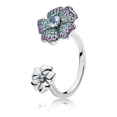 prstan pandora glorious blooms večbarvni cz 197086nrpmx
