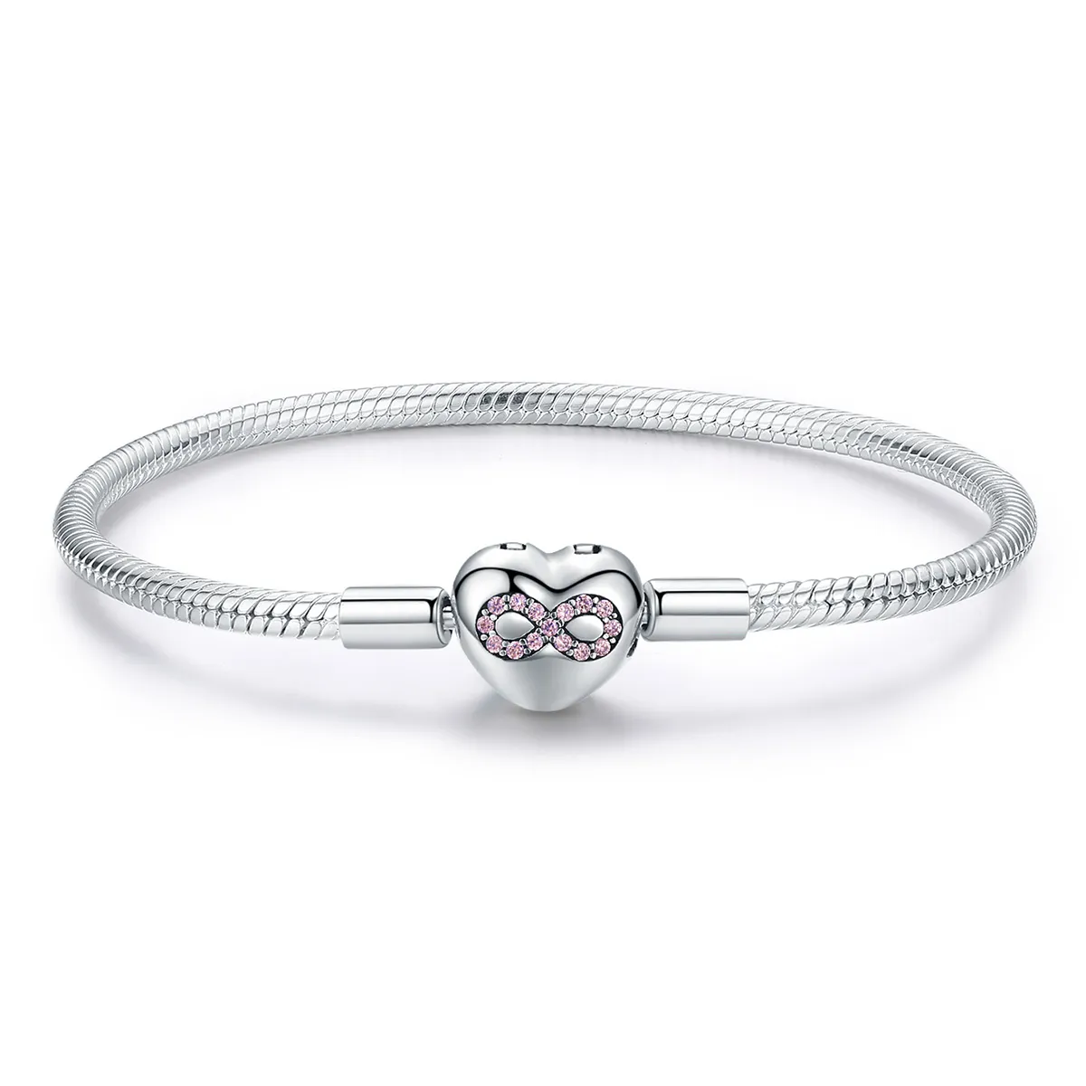 pandora moments style srebrna drsna zapestnica heart of eternity scb142