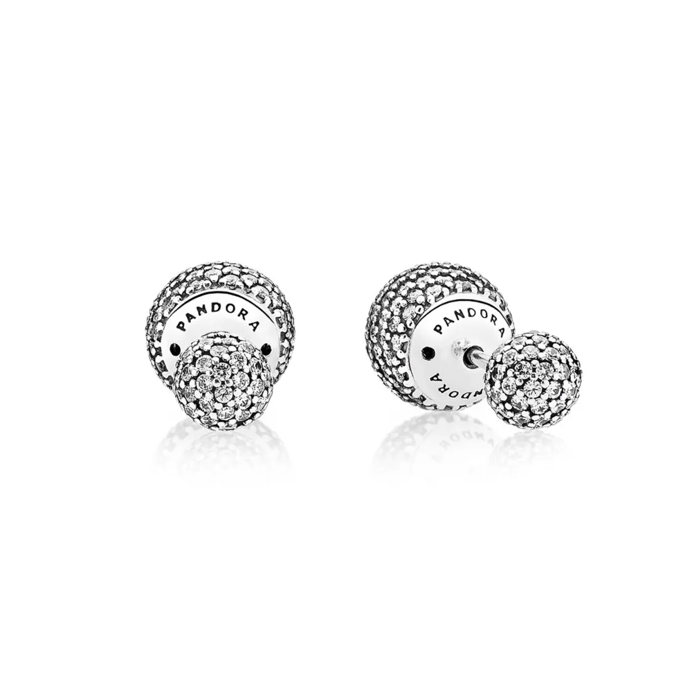 pandora pavé drops prozorni uhani cz 290737cz