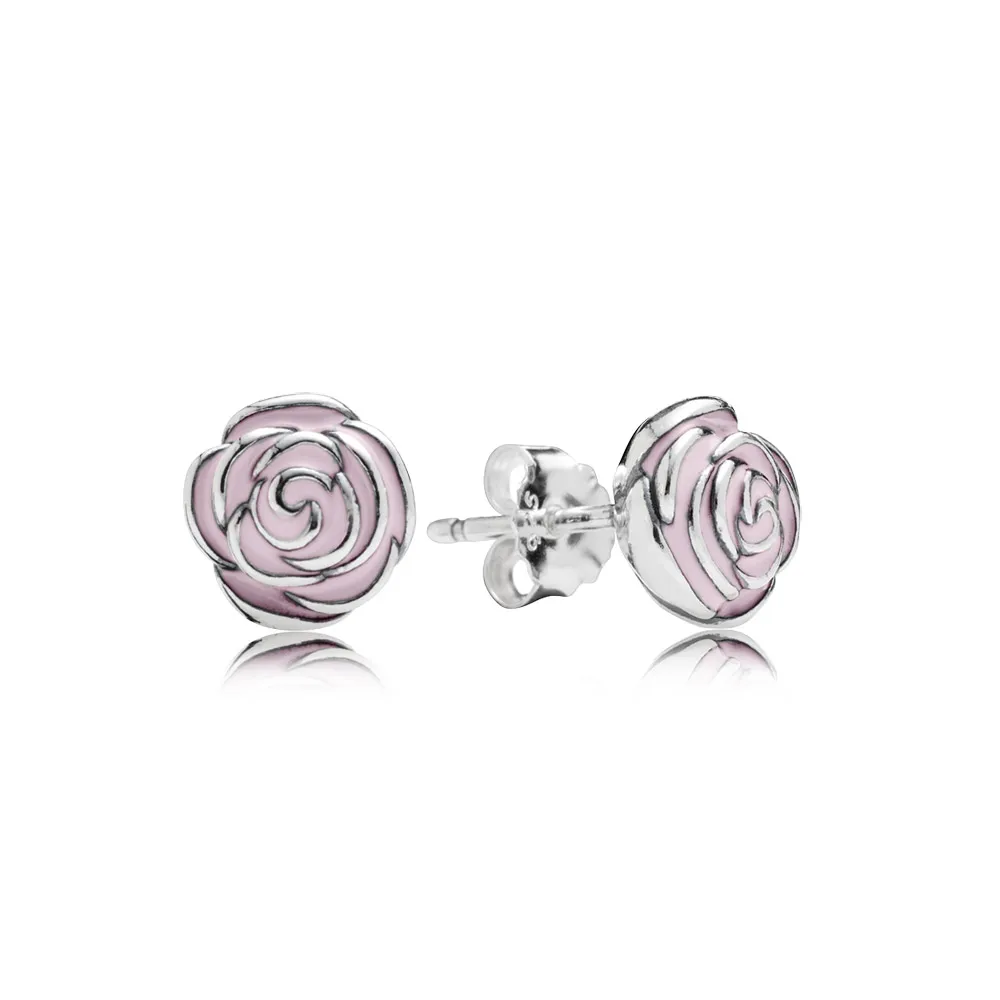 pandora uhani z roza vrtnicami 290554en40