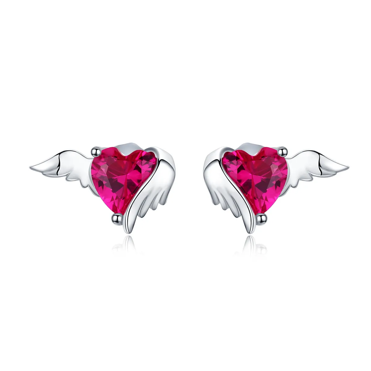 srebrni uhani s rcem guardian style pandora sce690