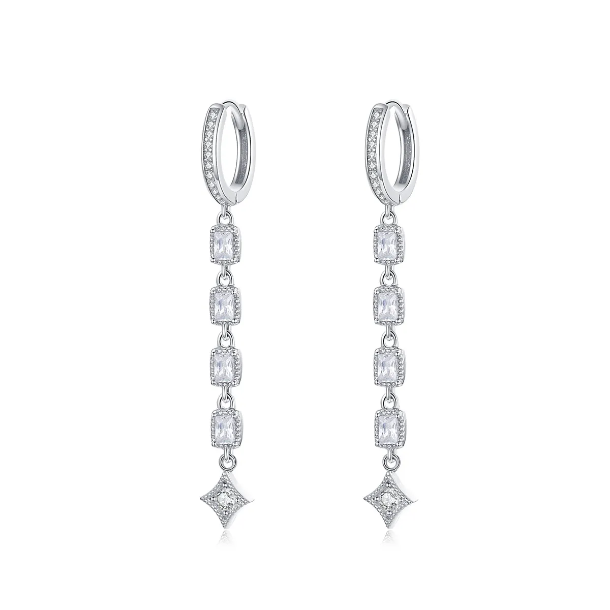 viseči uhani pandora style silver ziron love sce583