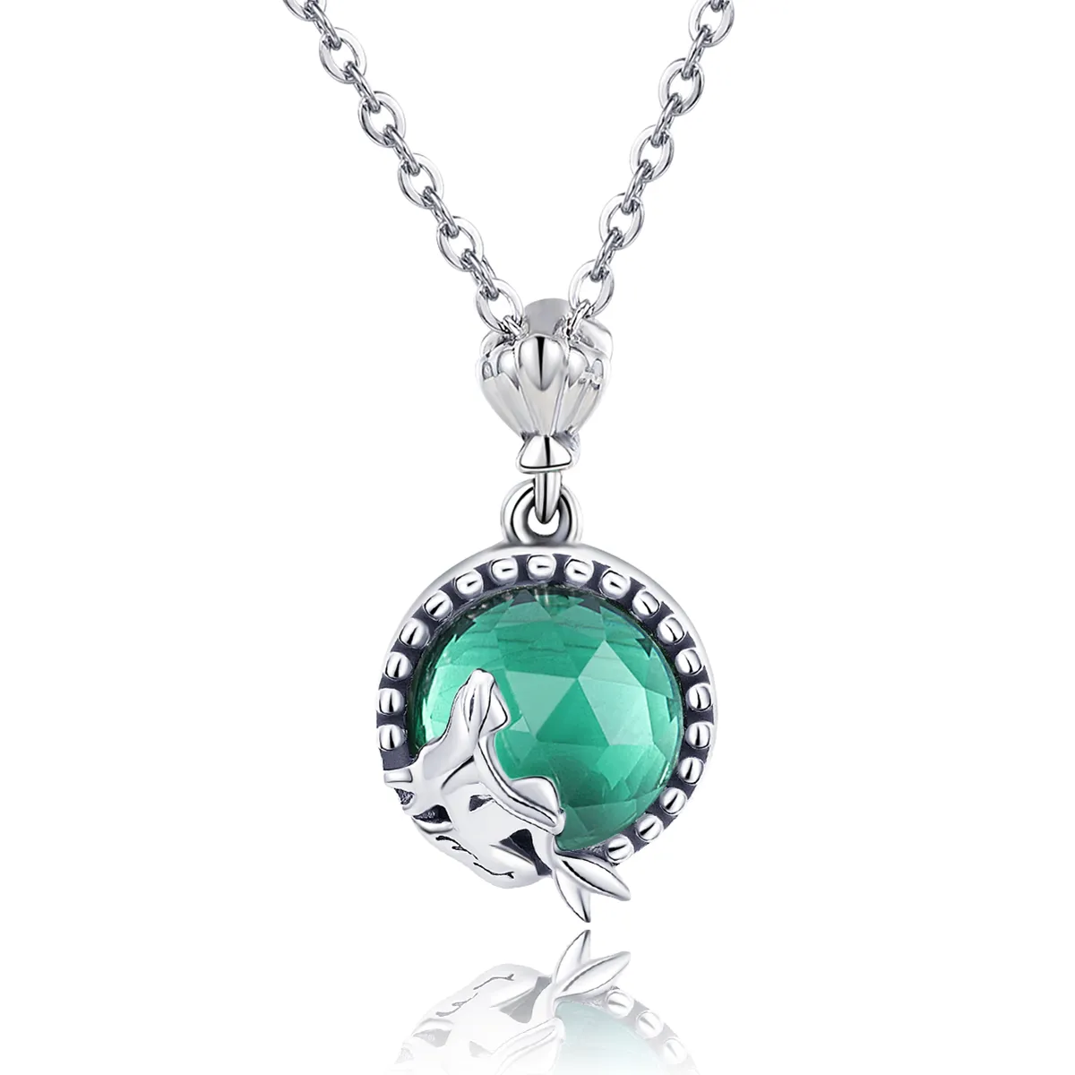 srebrna ogrlica v slogu pandora love of mermaid scn262